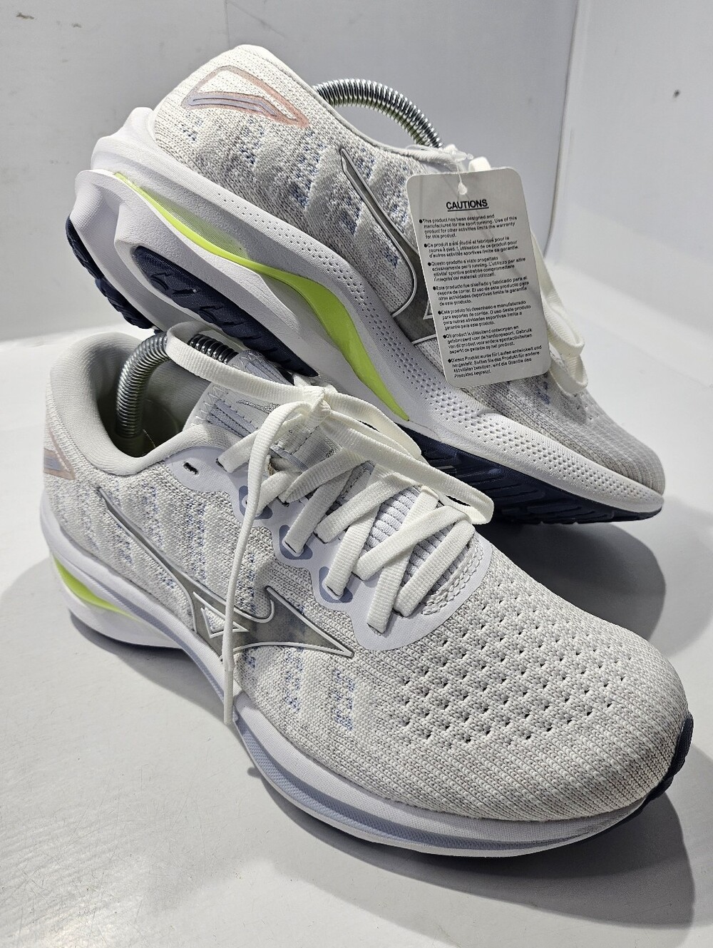 MIZUNO WOMEN'S WAVE RIDER 25 WAVEKNIT RUNNING SHOE NIMBUS CLOUD-WHITE SIZE 6